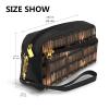FRESQA Book Room Library Print Portable Mini Makeup Bag,Versatile And Compact,Perfect For Your Essentials view 3