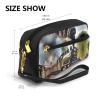 FRESQA Steam Little Train Print Portable Mini Makeup Bag,Versatile And Compact,Perfect For Your Essentials view 3