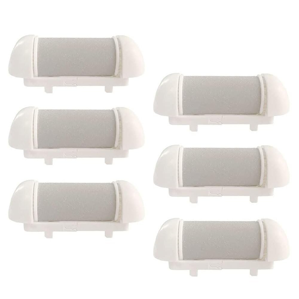 6 Pack Replacement Coarse Roller Head for Electric Foot File, Refill Rollers for Callus Remover Feet Pedicure Kit/Tools (6pcs Gentle Coarse)