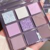 9 Colors Matte Nude Purple Shimmer Gold Dark Plum Colorful Eyeshadow Palette Matte Shimmer Korean Natural Eye Shadow palettes Highly Pigmented Naturing-Looking Long Lasting (#Dark Night Purple) view 1
