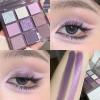 9 Colors Matte Nude Purple Shimmer Gold Dark Plum Colorful Eyeshadow Palette Matte Shimmer Korean Natural Eye Shadow palettes Highly Pigmented Naturing-Looking Long Lasting (#Dark Night Purple) view 3