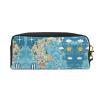 ZISHAK Greece Map Print Portable Makeup Bag,Travel-Friendly Design,Versatile Mini Makeup Pouchtion view 2
