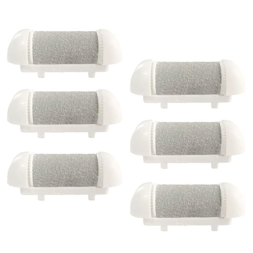 6 Pack Replacement Coarse Roller Head for Electric Foot File, Refill Rollers for Callus Remover Feet Pedicure Kit/Tools (6pcs Tough Coarse)