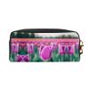 SSIMOO Purple Tulips Print Travel Makeup Bag For On-The-Go Style For Storing Cosmetics And Beauty Essentials view 2