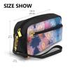 SSIMOO Cactus Floral Bloom Print Travel Makeup Bag For On-The-Go Style For Storing Cosmetics And Beauty Essentials view 3