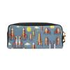 SSIMOO Cartoon Rocket Print Travel Makeup Bag For On-The-Go Style For Storing Cosmetics And Beauty Essentials view 2