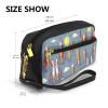 SSIMOO Cartoon Rocket Print Travel Makeup Bag For On-The-Go Style For Storing Cosmetics And Beauty Essentials view 3