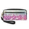 SSIMOO Flock Of Red Flamingos On The Beach Print Travel Makeup Bag For On-The-Go Style For Storing Cosmetics And Beauty Essentials view 1
