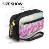 SSIMOO Flock Of Red Flamingos On The Beach Print Travel Makeup Bag For On-The-Go Style For Storing Cosmetics And Beauty Essentials view 3