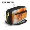 SSIMOO Fresh Orange Fruit Print Travel Makeup Bag For On-The-Go Style For Storing Cosmetics And Beauty Essentials view 3
