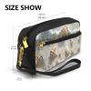 ZISHAK Seashells Sand Print Portable Makeup Bag,Travel-Friendly Design,Versatile Mini Makeup Pouchtion view 3