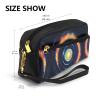 SSIMOO Space Spiral Cosmic Energy Print Travel Makeup Bag For On-The-Go Style For Storing Cosmetics And Beauty Essentials view 3