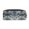 ZISHAK Blue Eyes Wolf Print Portable Makeup Bag,Travel-Friendly Design,Versatile Mini Makeup Pouchtion view 2