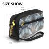 ZISHAK Blue Eyes Wolf Print Portable Makeup Bag,Travel-Friendly Design,Versatile Mini Makeup Pouchtion view 3