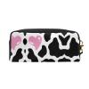 ZISHAK Black White Milk Cow Print Portable Makeup Bag,Travel-Friendly Design,Versatile Mini Makeup Pouchtion view 2