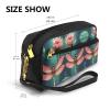 SSIMOO Dragonfly With Water Lily Print Travel Makeup Bag For On-The-Go Style For Storing Cosmetics And Beauty Essentials view 3
