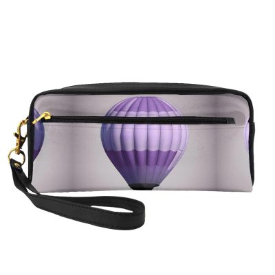 SSIMOO Lavender Hot Air Balloon Print Travel Makeup Bag For On-The-Go Style For Storing Cosmetics And Beauty Essentials