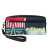 SSIMOO Movie Clapboard And Popcorn Print Travel Makeup Bag For On-The-Go Style For Storing Cosmetics And Beauty Essentials view 1