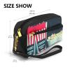 SSIMOO Movie Clapboard And Popcorn Print Travel Makeup Bag For On-The-Go Style For Storing Cosmetics And Beauty Essentials view 3