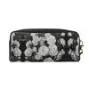 ZISHAK Black White Rose Print Portable Makeup Bag,Travel-Friendly Design,Versatile Mini Makeup Pouchtion view 2