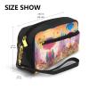 ZISHAK Candy Land Print Portable Makeup Bag,Travel-Friendly Design,Versatile Mini Makeup Pouchtion view 3