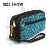 ZISHAK Fish Scale. Print Portable Makeup Bag,Travel-Friendly Design,Versatile Mini Makeup Pouchtion view 3