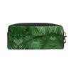 SSIMOO Cute Green Palm Leaves Print Travel Makeup Bag For On-The-Go Style For Storing Cosmetics And Beauty Essentials view 2