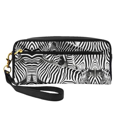 SSIMOO Zebra Print Travel Makeup Bag For On-The-Go Style For Storing Cosmetics And Beauty Essentials
