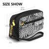 SSIMOO Zebra Print Travel Makeup Bag For On-The-Go Style For Storing Cosmetics And Beauty Essentials view 3