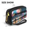 SSIMOO Fireworks Print Travel Makeup Bag For On-The-Go Style For Storing Cosmetics And Beauty Essentials view 3