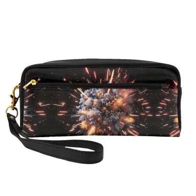 SSIMOO Explosion Firework 3d Print Travel Makeup Bag For On-The-Go Style For Storing Cosmetics And Beauty Essentials