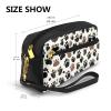 ZISHAK Dog Paw Prints Print Portable Makeup Bag,Travel-Friendly Design,Versatile Mini Makeup Pouchtion view 3