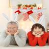 DaliDali White Bunny Ears Headband for Adults  Plush Rabbit Ears Headband for Easter, Halloween, Party, or Everyday Costume Accessory, White Bunny Hairband view 3