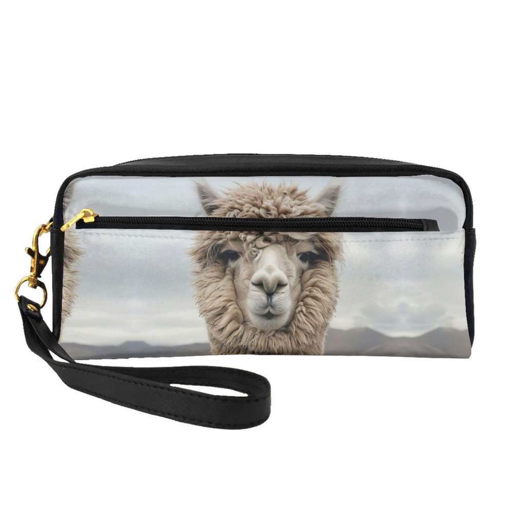 ZISHAK I Love Alpacas Print Portable Makeup Bag,Travel-Friendly Design,Versatile Mini Makeup Pouchtion
