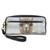 ZISHAK I Love Alpacas Print Portable Makeup Bag,Travel-Friendly Design,Versatile Mini Makeup Pouchtion view 1