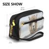 ZISHAK I Love Alpacas Print Portable Makeup Bag,Travel-Friendly Design,Versatile Mini Makeup Pouchtion view 3