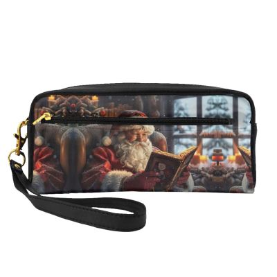 ZISHAK Merry Christmas Print Portable Makeup Bag,Travel-Friendly Design,Versatile Mini Makeup Pouchtion