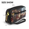 ZISHAK Merry Christmas Print Portable Makeup Bag,Travel-Friendly Design,Versatile Mini Makeup Pouchtion view 3