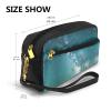 ZISHAK Starry Night Sky Deep Outer Space Print Portable Makeup Bag,Travel-Friendly Design,Versatile Mini Makeup Pouchtion view 3