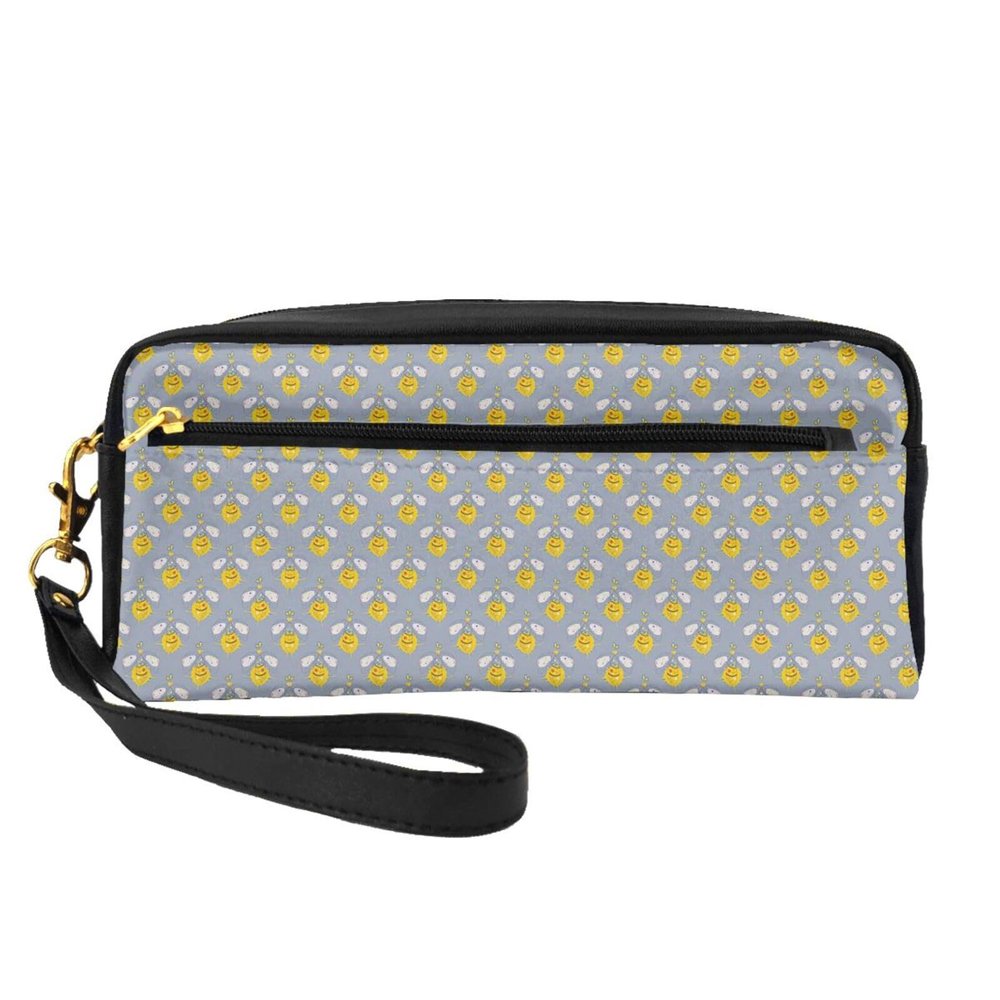ZISHAK Lion Lions Head Lion Kids Blue Print Portable Makeup Bag,Travel-Friendly Design,Versatile Mini Makeup Pouchtion
