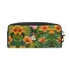SSIMOO Hojas Tropicales Y Flores Print Travel Makeup Bag For On-The-Go Style For Storing Cosmetics And Beauty Essentials view 2