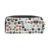 ZISHAK Dog Bones Paw Prints Print Portable Makeup Bag,Travel-Friendly Design,Versatile Mini Makeup Pouchtion view 2