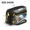ZISHAK Glacier National Park Print Portable Makeup Bag,Travel-Friendly Design,Versatile Mini Makeup Pouchtion view 3