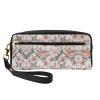 ZISHAK Flower Paris Eiffel Tower Print Portable Makeup Bag,Travel-Friendly Design,Versatile Mini Makeup Pouchtion view 1