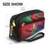 SSIMOO Portuguese Flag Print Travel Makeup Bag For On-The-Go Style For Storing Cosmetics And Beauty Essentials view 3