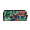 ZISHAK Tropical Flower Parrot Print Portable Makeup Bag,Travel-Friendly Design,Versatile Mini Makeup Pouchtion view 2