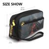 SSIMOO Volcano Print Travel Makeup Bag For On-The-Go Style For Storing Cosmetics And Beauty Essentials view 3