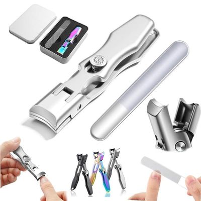 2024 New German Nail Clippers for Men,Ultra Sharp Stainless Steel German Nail Clippers,Professional Anti-Splashing German Toenail Clippers for Seniors,Cuts Thick Nails with EaseSilver