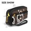SSIMOO Coffee Collage Print Travel Makeup Bag For On-The-Go Style For Storing Cosmetics And Beauty Essentials view 3