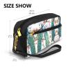 ZISHAK Beautiful Peacock Flowers Print Portable Makeup Bag,Travel-Friendly Design,Versatile Mini Makeup Pouchtion view 3